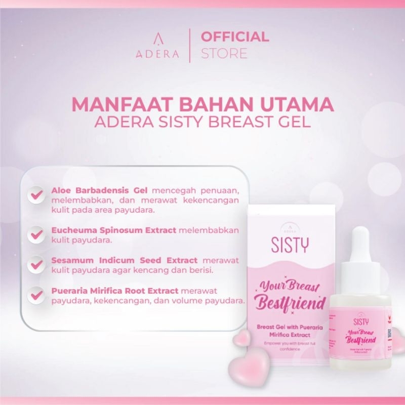 ADERA SISTY BREAST GEL SERUM PENGENCANGAN PAYUDARA