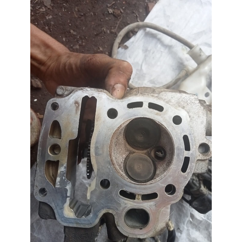 head kop + klep vario 110 old std ori bawaan motor