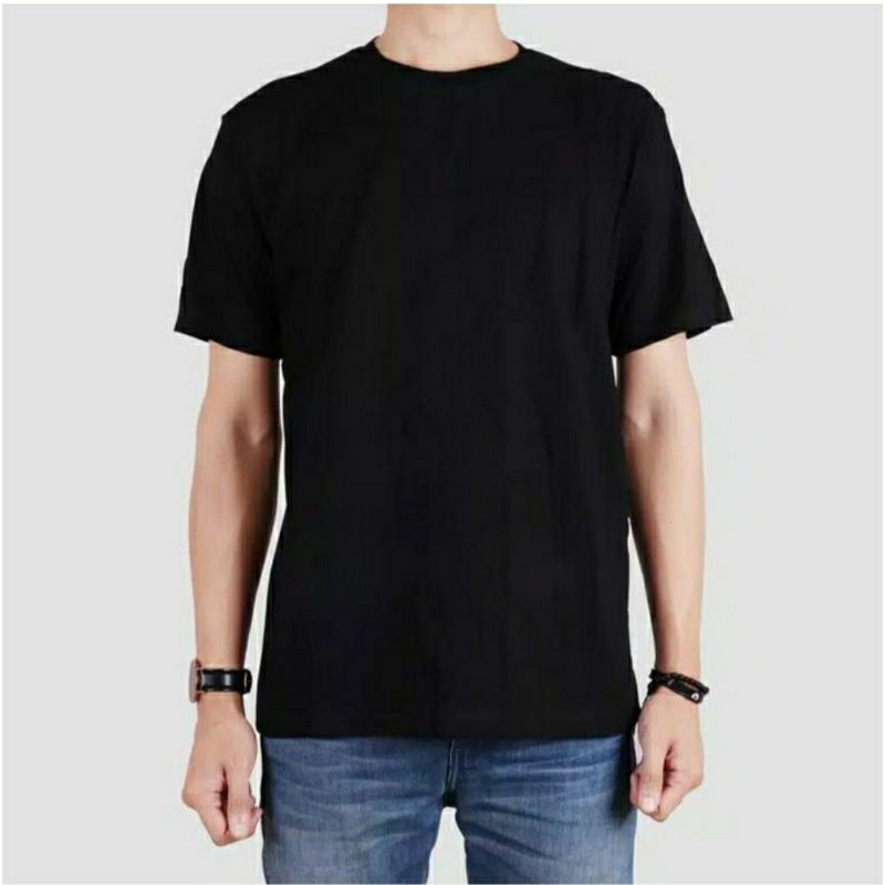 baju kaos polos Tshirt pria hitam