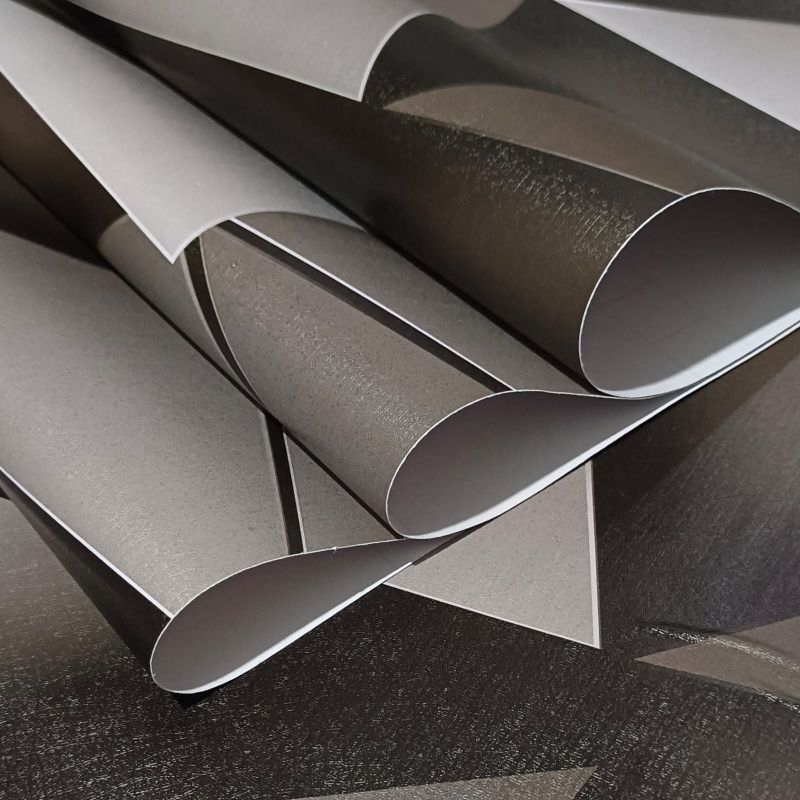 Wallpaper Sticker Dinding Warna Hitam Abu Coklat 3D