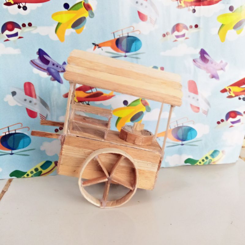 

miniatur grobak baso dari stik es krim prakarya tugas sekolah