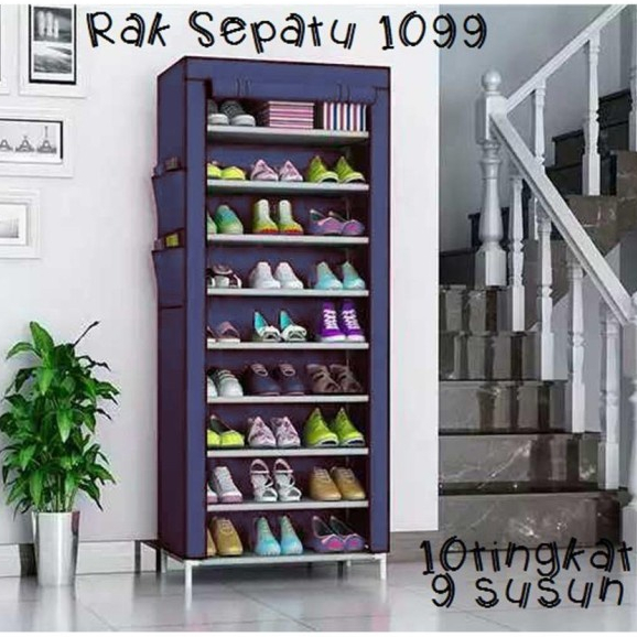 TERMURAH Rak Sepatu Kain Lemari Serbaguna jumbo Portable Susun Shoes Rack TYPE1099 BISA COD