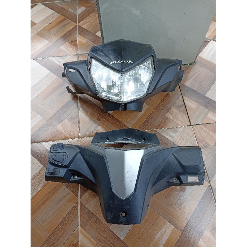 reflektor set batok kepala lampu depan belakang K41 Honda Supra x 125 fi injeksi Original AHM