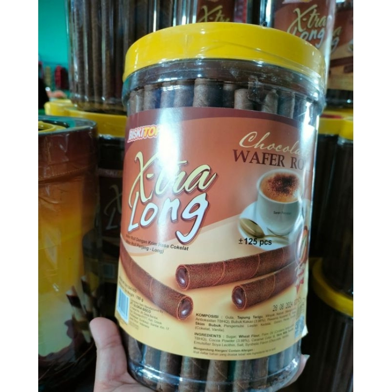 

Wafer Biskitop X-tra Long Coklat