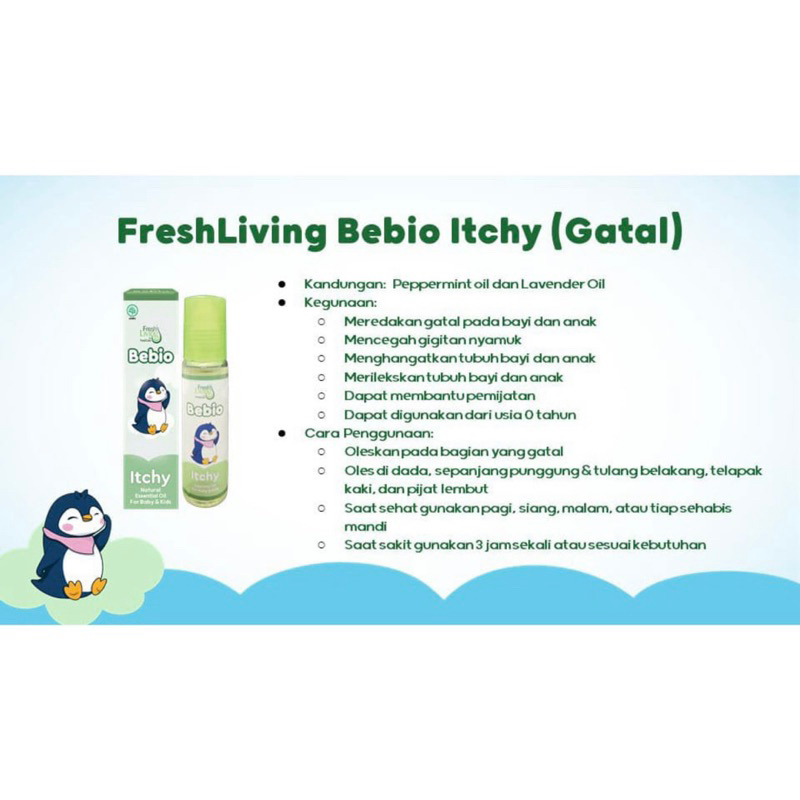BEBIO Freshcare FreshLiving Fresh Care Living Natural Essential Oil for Baby Babies and &amp; Kid Kids 9ml 9 ml Halal Roll On Aromatherapy Aromaterapi