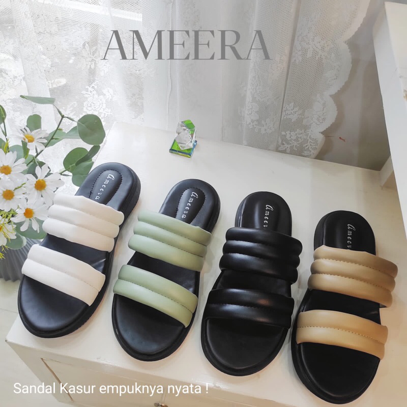 Ameera Sandal Wedges Wanita Sendal SLop Empuk Dan Nyaman Saat digunakan