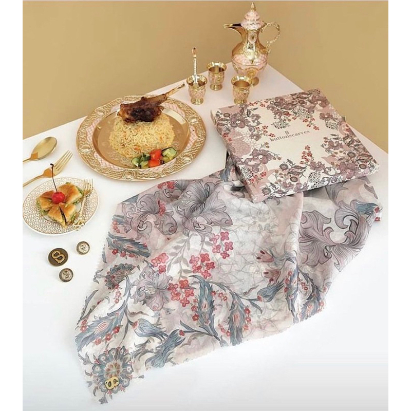 Topkapi Scarf Buttonscarves Ivory