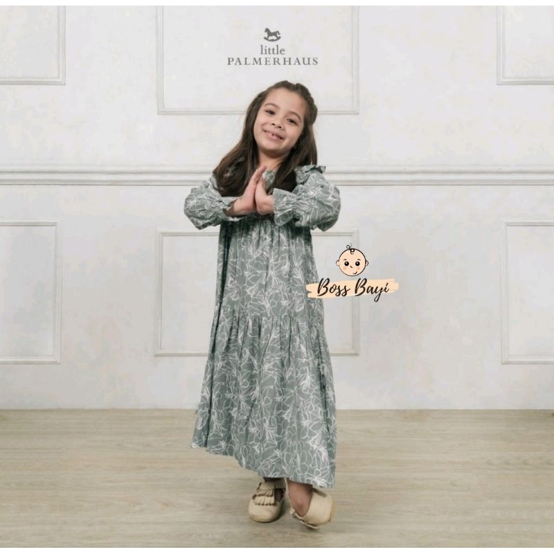 LITTLE PALMERHAUS - Timeless Ruffle Gamis / Gamis Anak Perempuan Bahan Rayon / Baju Lebaran Anak Perempuan