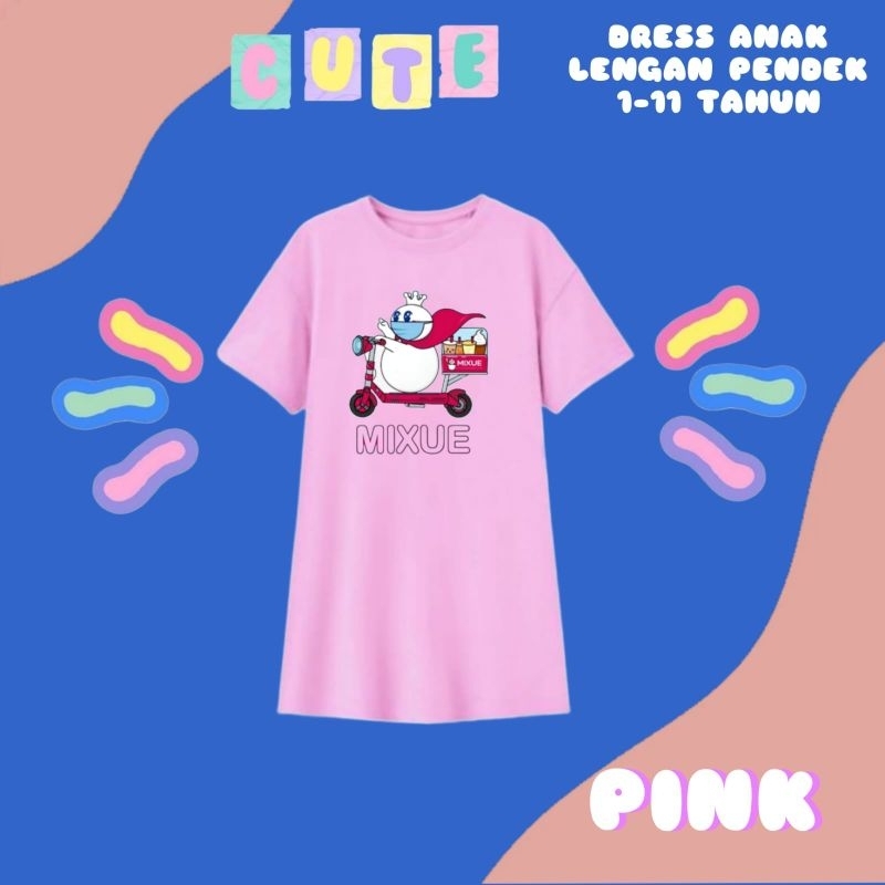 BAJU DASTER ANAK PEREMPUAN 1-11TAHUN MIXUE SCOOTER VIRAL KEKINIAN//DASTER ANAK SANTAI MURAH READY 6WARNA