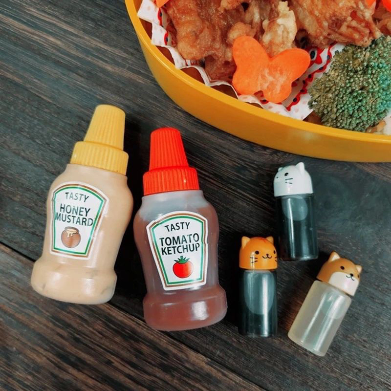 Botol Saus Anak Sekolah Bekal Bento Sambal Kecap Tomat Saus MPASI Hiasan Tempat Makan Anak