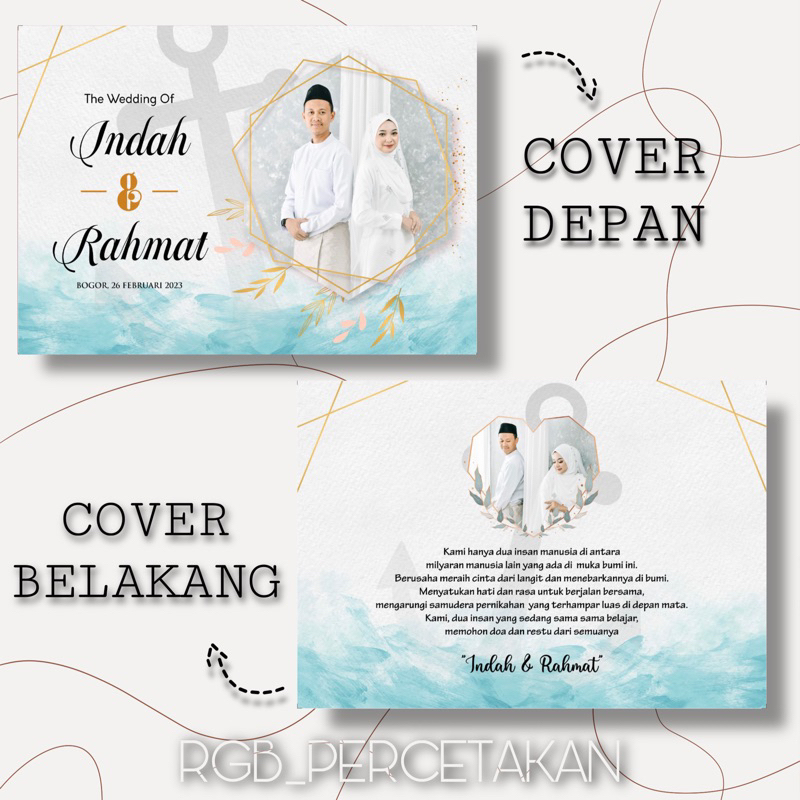 

Buku tamu pernikahan custom foto dan nama / Wedding guest book / Buku tamu Softcover - Hardcover