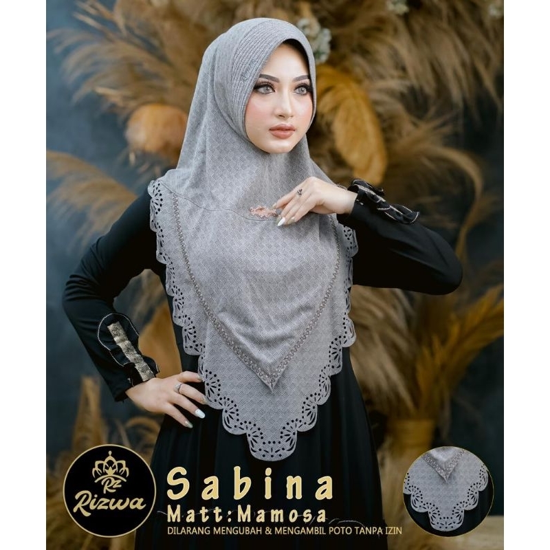 [ Rizwa Hijab ] SABINA••hijab instan pet ••hijab instan jersey mamosa