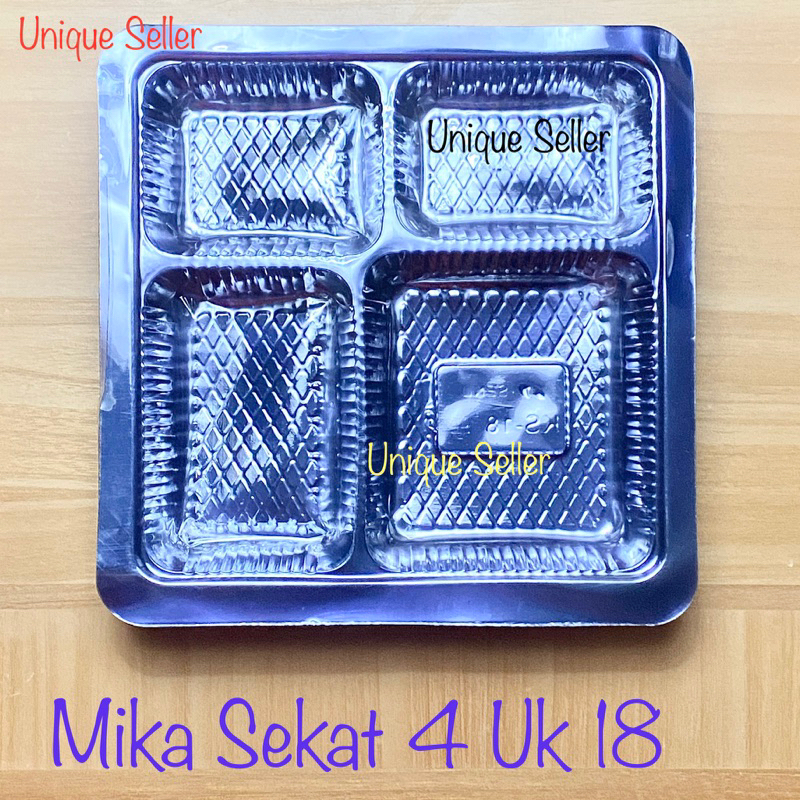 [50 pcs] Mika Sekat 4 Tebal untuk dus nasi 18x18 uk 18 isi 50 / Mikat Sekat 4 untuk dus 18 x 18