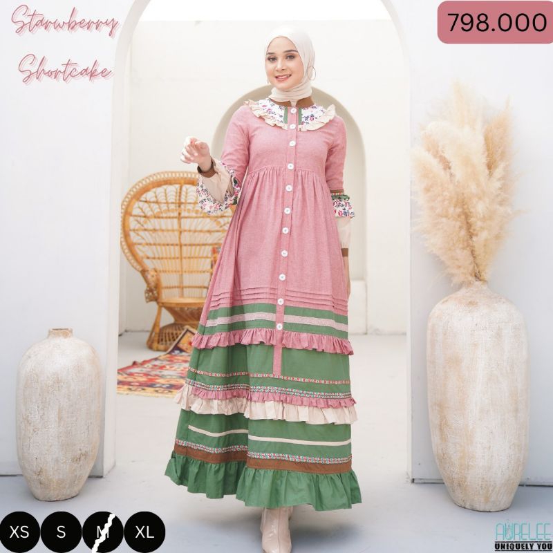 Gamis Aurelle Starwberry Shortcake A-1008221