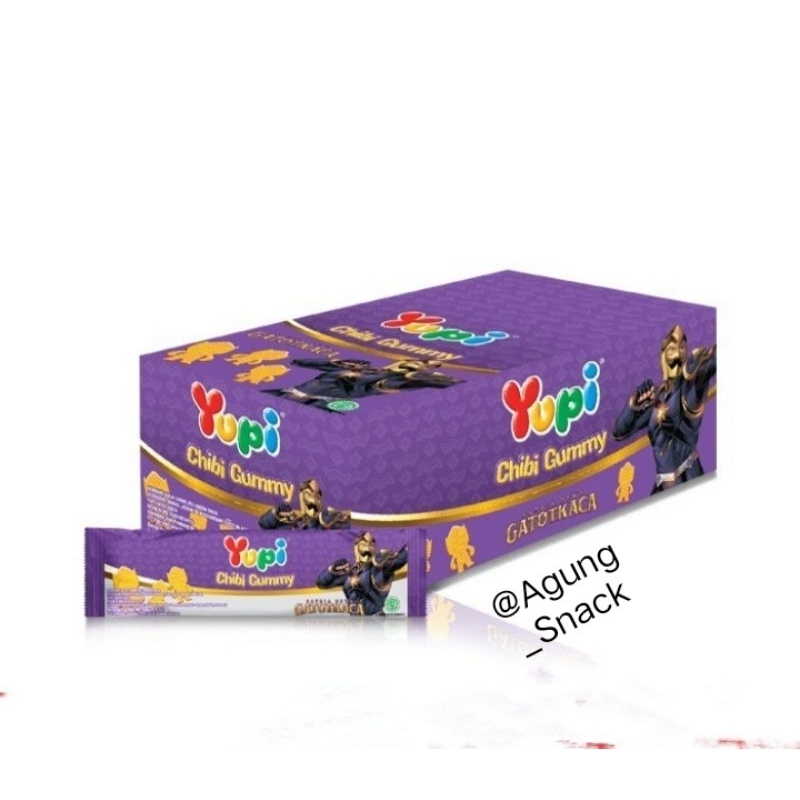 

Yupi Chibi Gummy Edisi Gatotkaca | 1 Box Isi 12 Bungkus