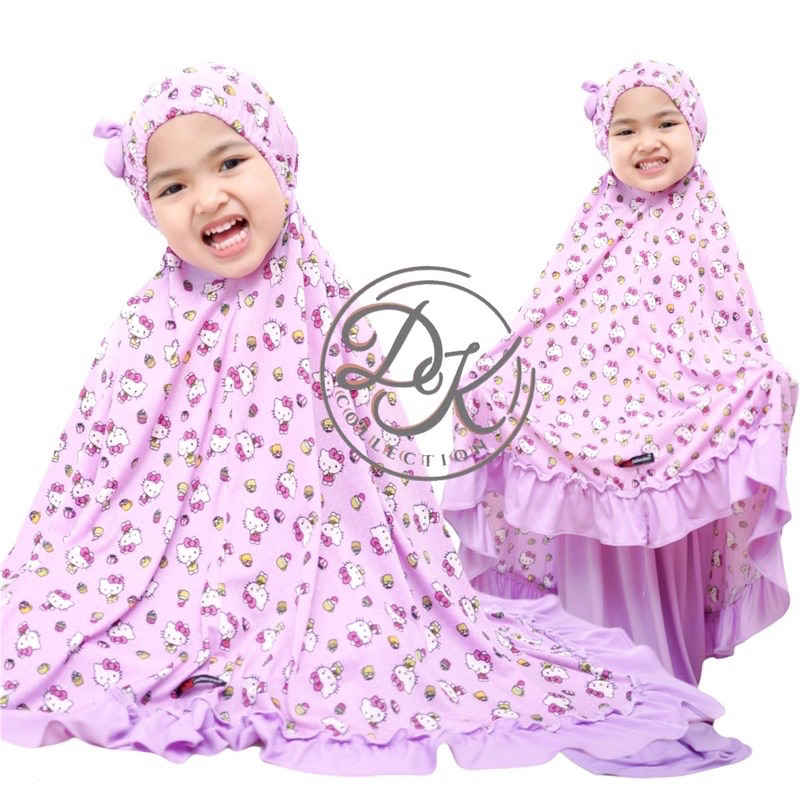 Mukena Anak Hello Kitty Jersey Premium 2-6 Tahun