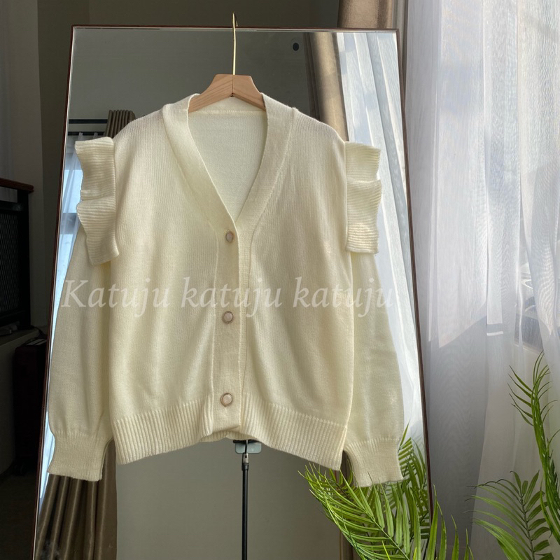 CARDIGAN RAJUT CYRA RUFFLE