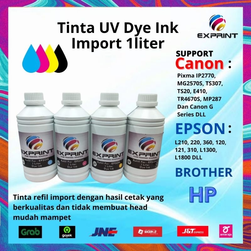 Tinta Refill Printer UV Dye Ink 1 Liter For Canon /Epson / Brother