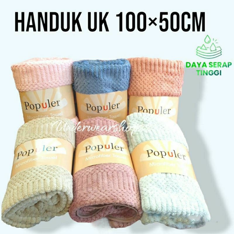 Handuk Mandi Dewasa uk 100×50cm/Handuk Dewasa  Microfiber Premium/Handuk Rambut/Handuk Daya Serap Tinggi/Handuk Bahan Lembut/Handuk Harga Grosir