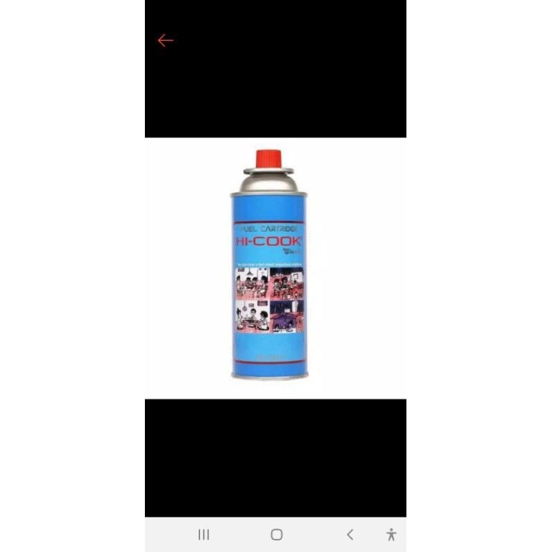 tabung gas portable kosong + tutup