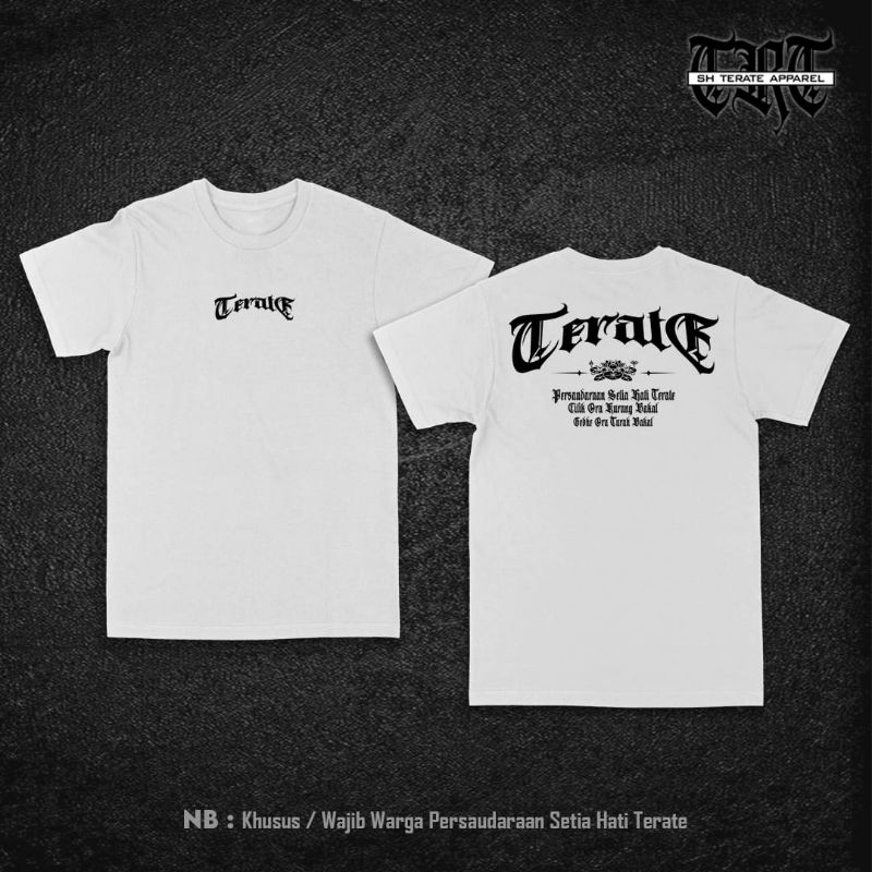 KAOS PRIA WANITA PSHT MOTIF SIMPEL WARNA PUTIH-Koas PSHT Terate Fighter Simpel Distro Terbaru Motif 