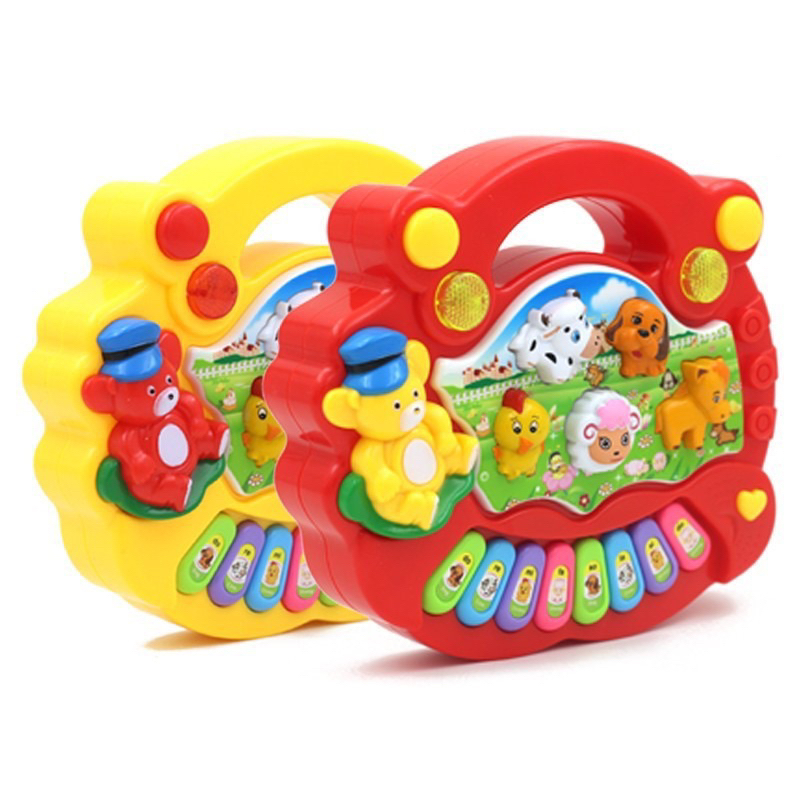Mainan Piano Anak Musik Animal Mainan Bayi Warna Random Animal Farm Piano