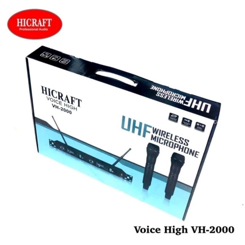 Microphone Wireless HICRAFT Voice High VH - 2000 Bisa Ubah Frquency