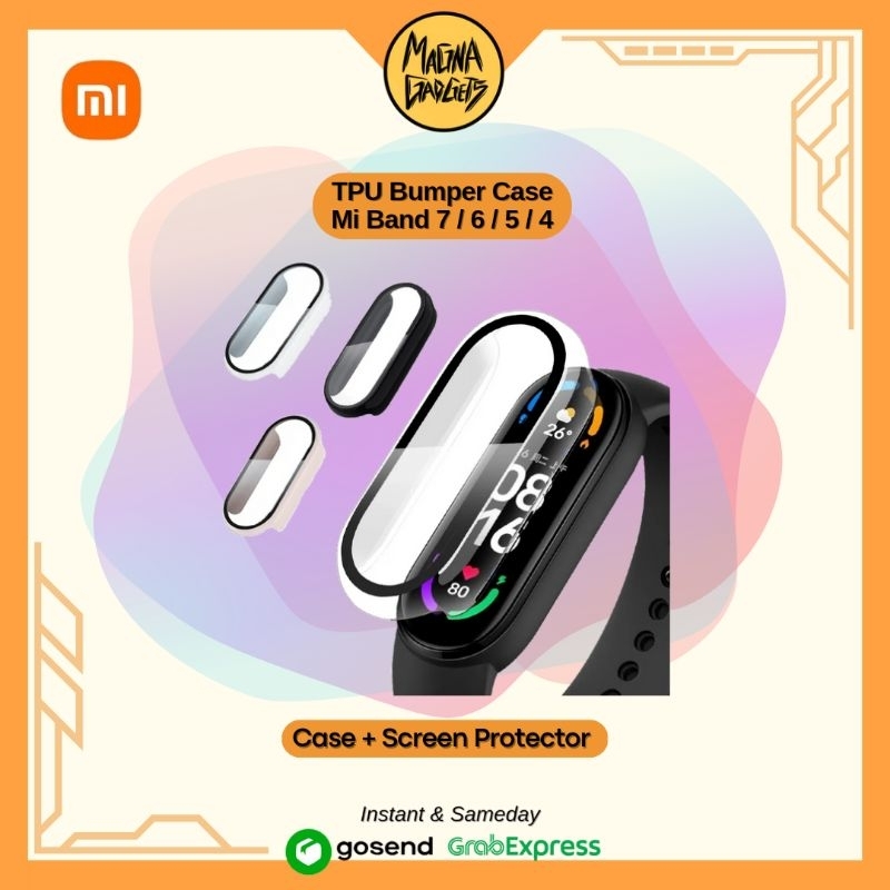 Case Cover Xiaomi Mi Band 3 4 5 6 7 Anti-Scretch Shell Full Screen Protector Mi Band 7 6 5 4 3