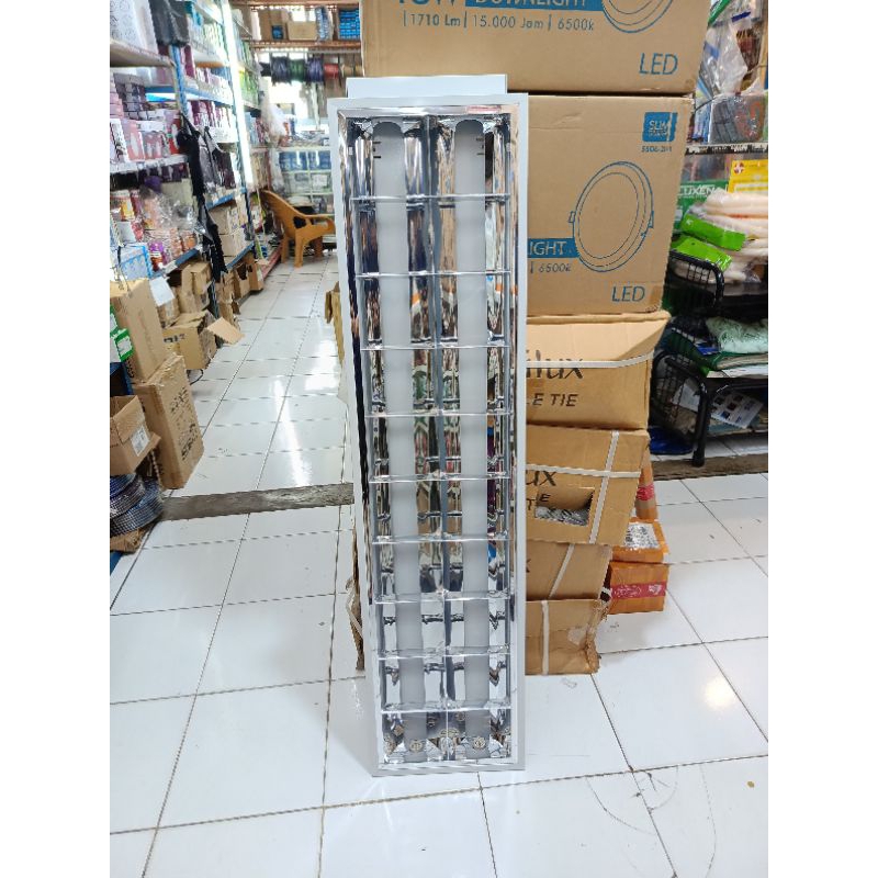 Kap RM TL LED 2x18 120cm untuk lampu TL LED double endeed