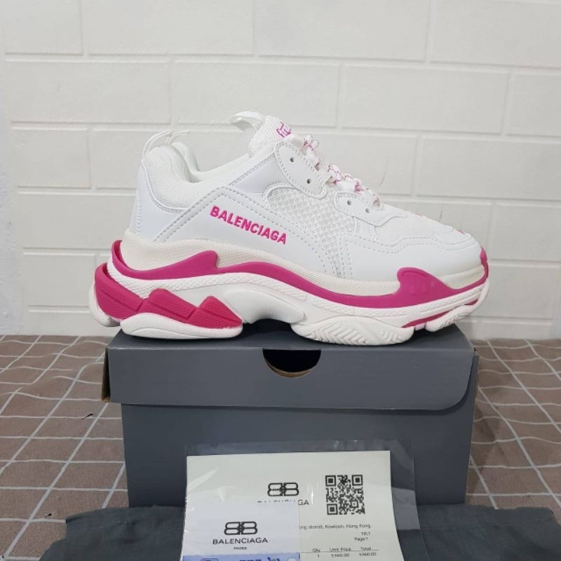 Balenciaga Triple S White Pink Grey Size 37-40