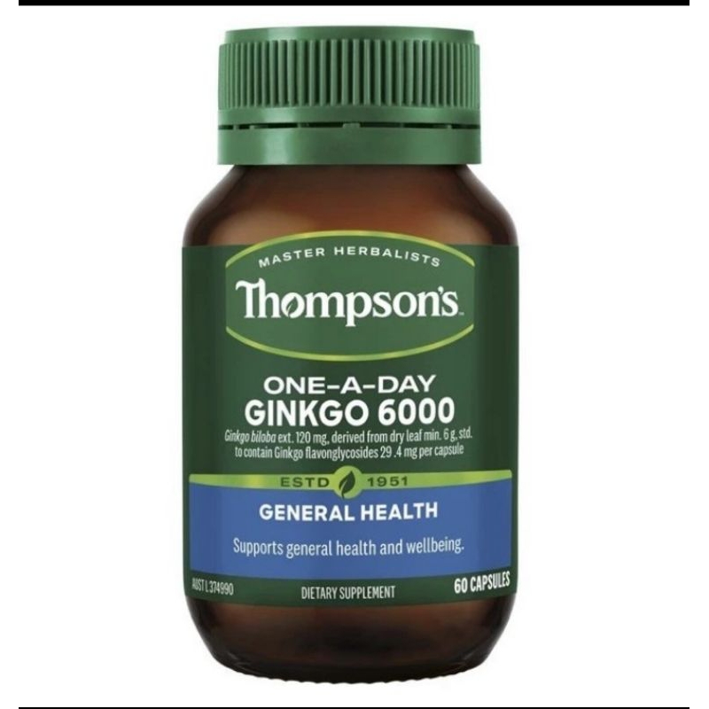 Thompson’s One-A-Day Ginkgo 6000 60 capsules