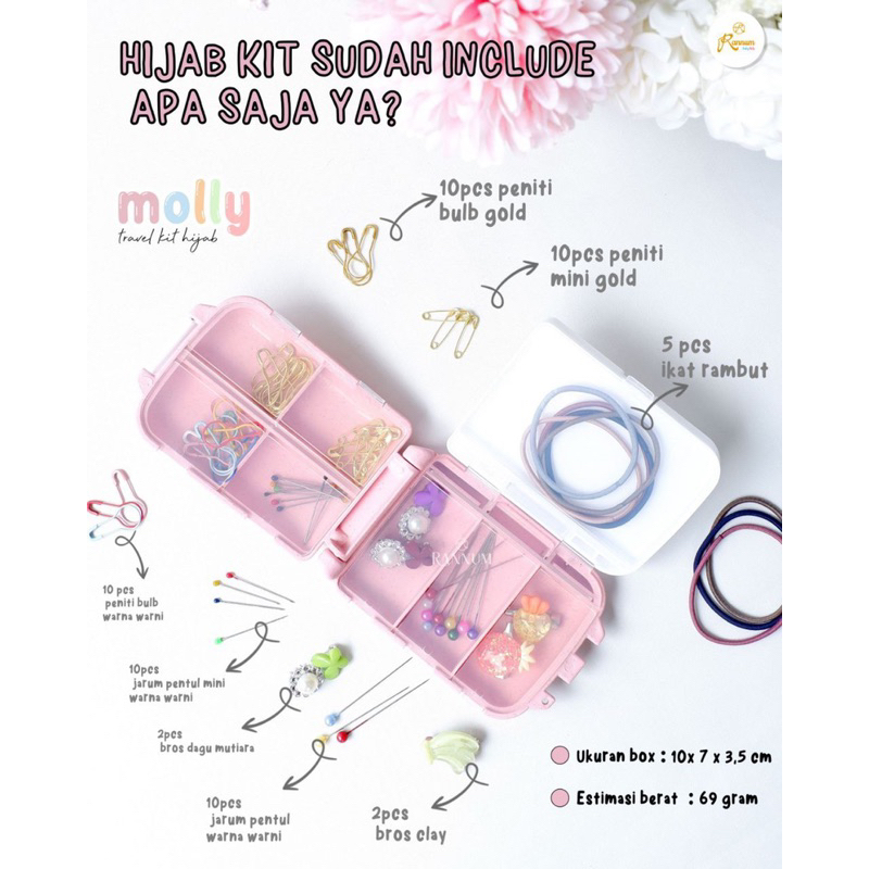 Hijab kit/Travel kit hijab molly By Rannum