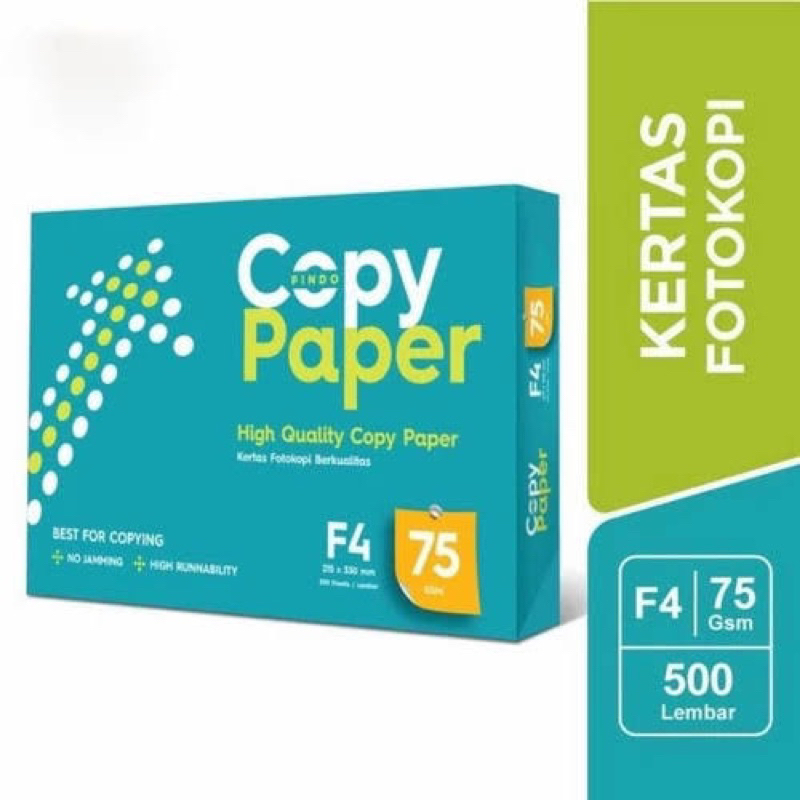 

KERTAS COPY PAPER / EPAPER 75GRAM UKURAN F4 dan A4