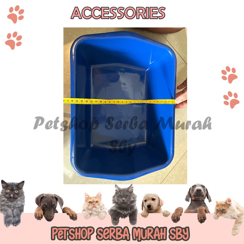 Litter Box MEDIUM / SEDANG Tempat Untuk Pasir Kucing - Accessories Hewan Peliharaan