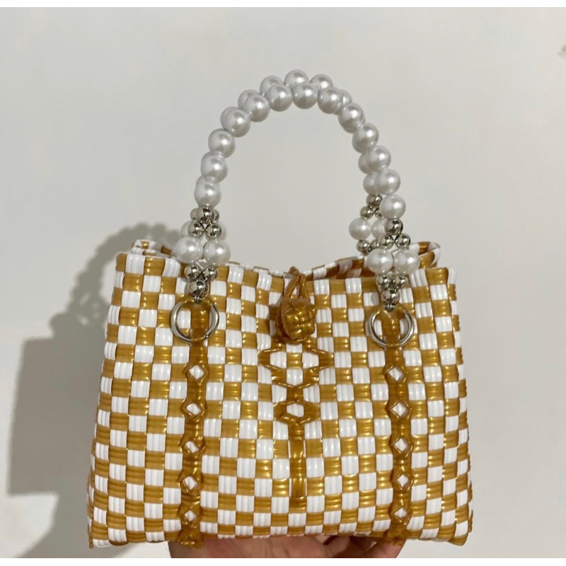 Tas Pesta Kecil Handle Mutiara / Tas Rajut