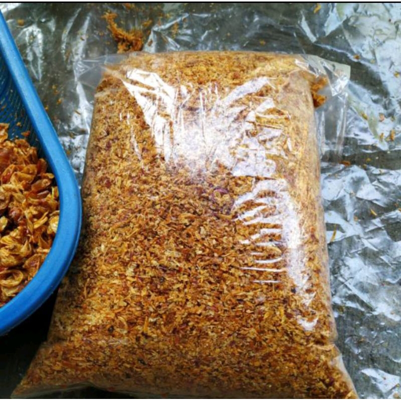 

Bawang goreng murah remukan 500 gram abon, hasil ayakan bawang goreng original premium
