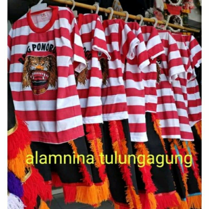 setelan kaos reog ponorogo topeng udeng jawa celeng gelang kaki kuda lumping barongan