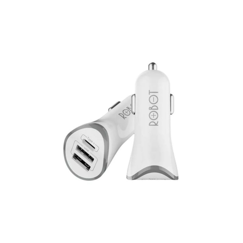 ROBOT Car Charger Mobil RT-C08 4.8A Max 3 Port Usb and Type C