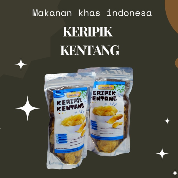 

Keripik Kentang Varian Rasa Cemilan Murah Keripik Singkong Enak 50g