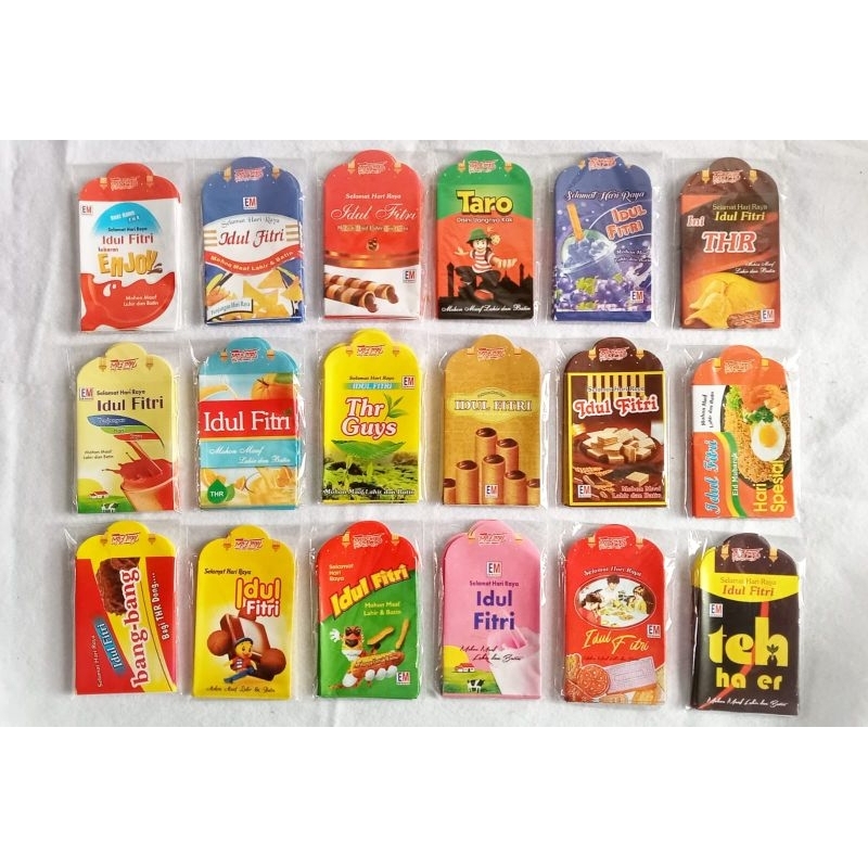 

amplop lebaran motif snack viral