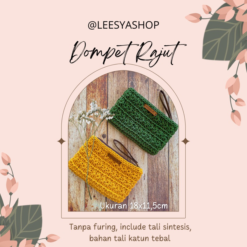 Dompet Rajut/Dompet HP Rajut/Dompet Uang Multifungsi