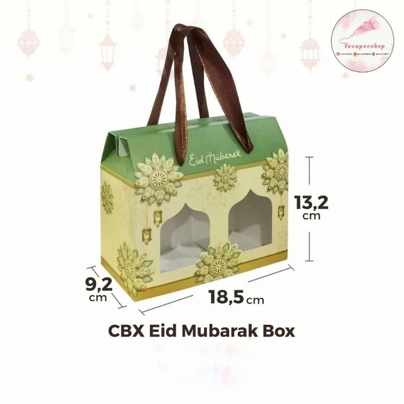 Box Ribbon Eid Mubarak / Dus Hampers Toples Kue Kering Idul Fitri Lebaran