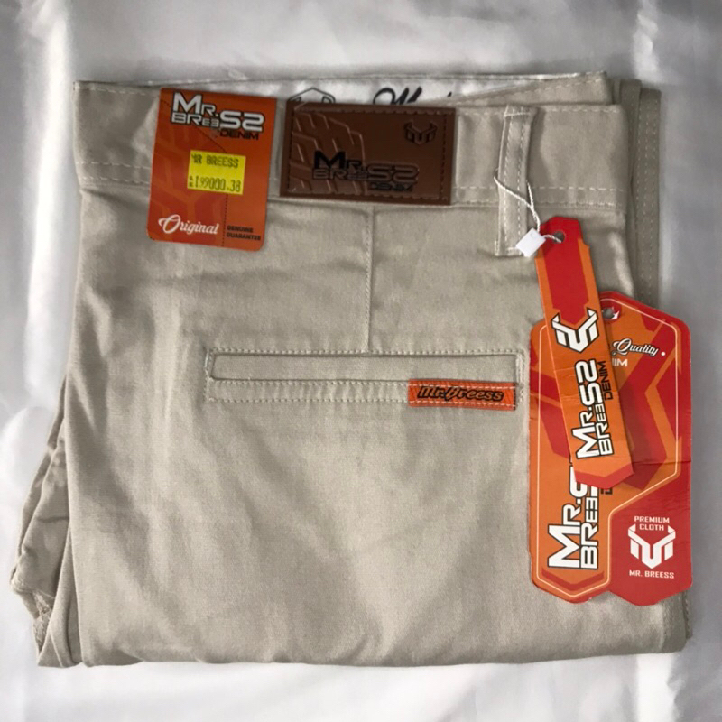 Celana Chino Chinos Slimfit Molor Pria Wanita Pensil Formal Kantor Kerja Santai Cream