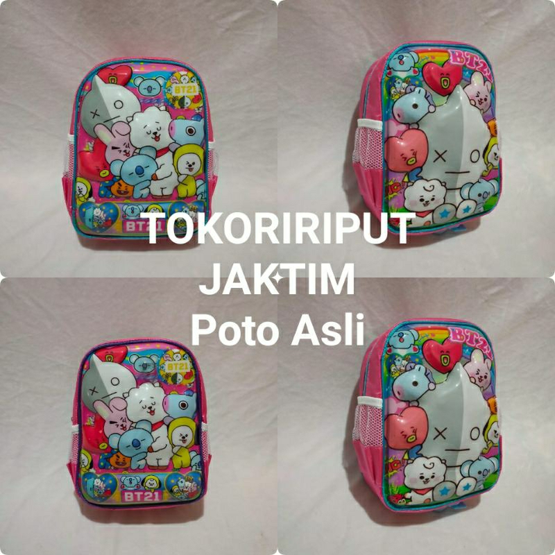 Tas Punggung Anak Gambar Timbul bt21 Bts