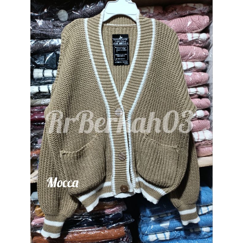 Cardigan Anak Kancing Saku Premium Tebal (5-12 Tahun)