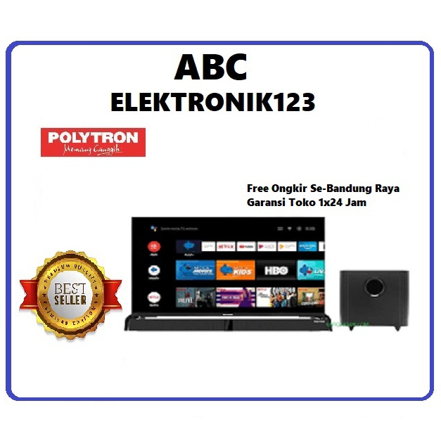LED POLYTRON 4K UHD Smart Soundbar Google TV 50 Inch 50" PLD 50BUG5959