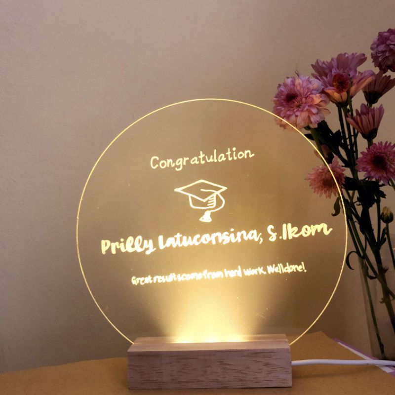Akrilik Lettering Ucapan Akrilik Gift Hadiah Ulang Tahun Hadiah Wisuda Hadiah Wedding Hadiah Opening