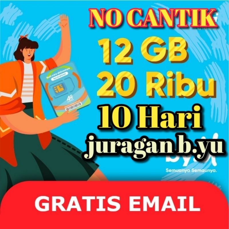 [ BISA COD ] Kartu perdana byu sudah ada kuoatnya 12gb untuk 10 hari