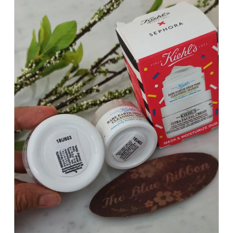 KIEHLS X SEPHORA MASK &amp; MOISTURIZE SET ( ULTRA FACIAL CREAM , RARE EARTH DEEP PORE CLEANSING MASQUE