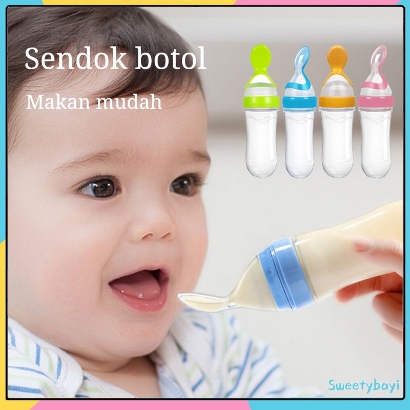 Makassar !  Botol Sendok Makan MPASI Baby Feeder BPA Free Botol Bayi